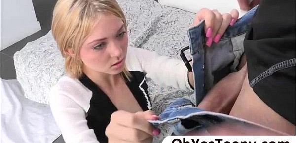  Petite teen Dakota gets fucked by a big cock gets facialized